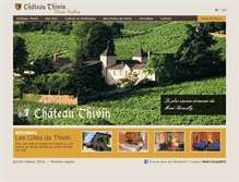 Tablet Screenshot of chateau-thivin.com